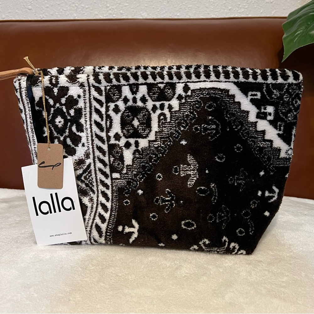 Lalla Marrakech Large Walakin Carpet Clutch Brown